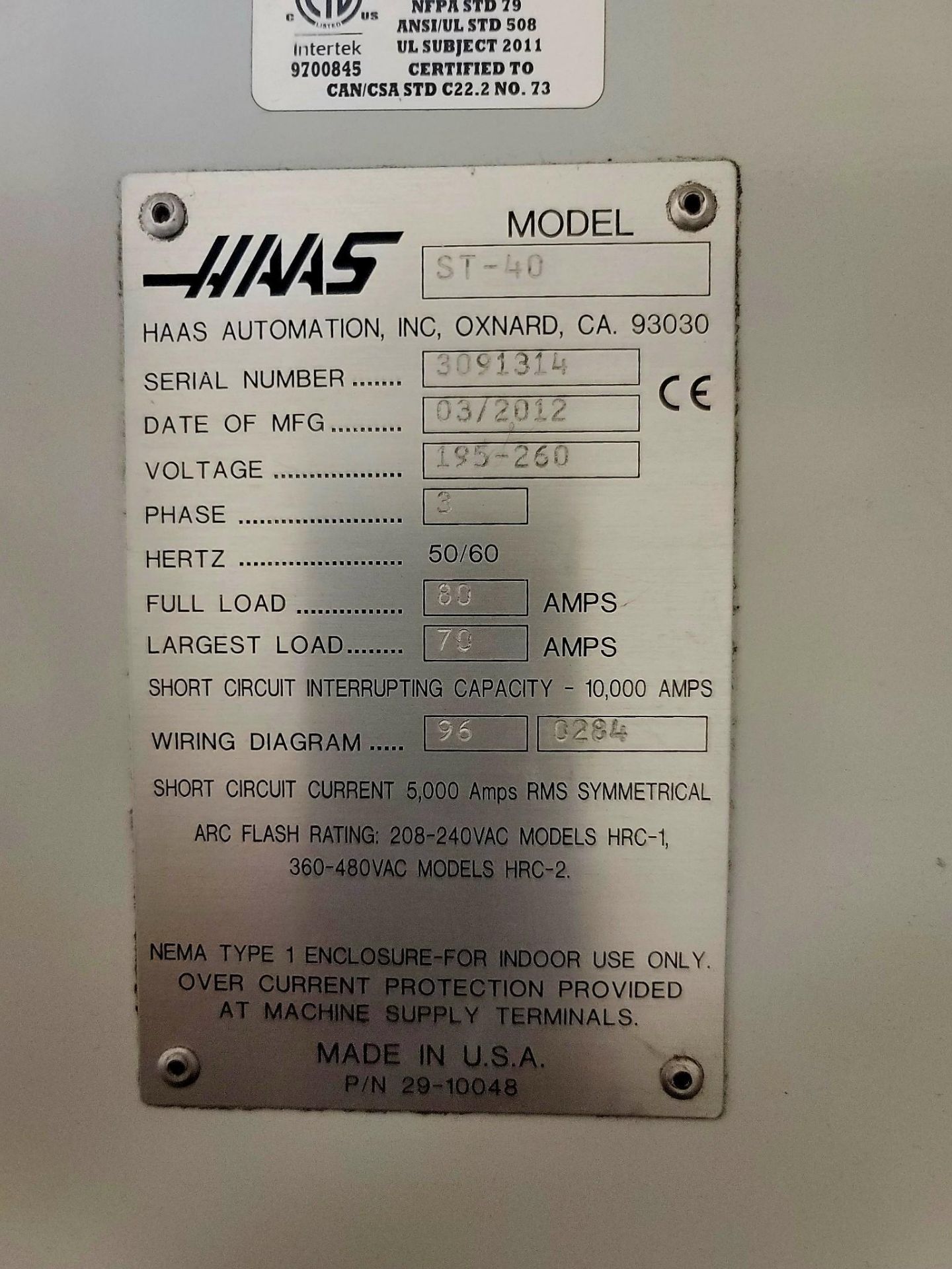 2012, Haas ST-40 CNC Lathe - Image 54 of 54