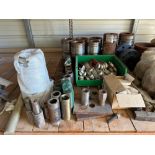 Lot of assorted WIP Metal Parts, Flanges, and other Heavy Duty Metal Pieces