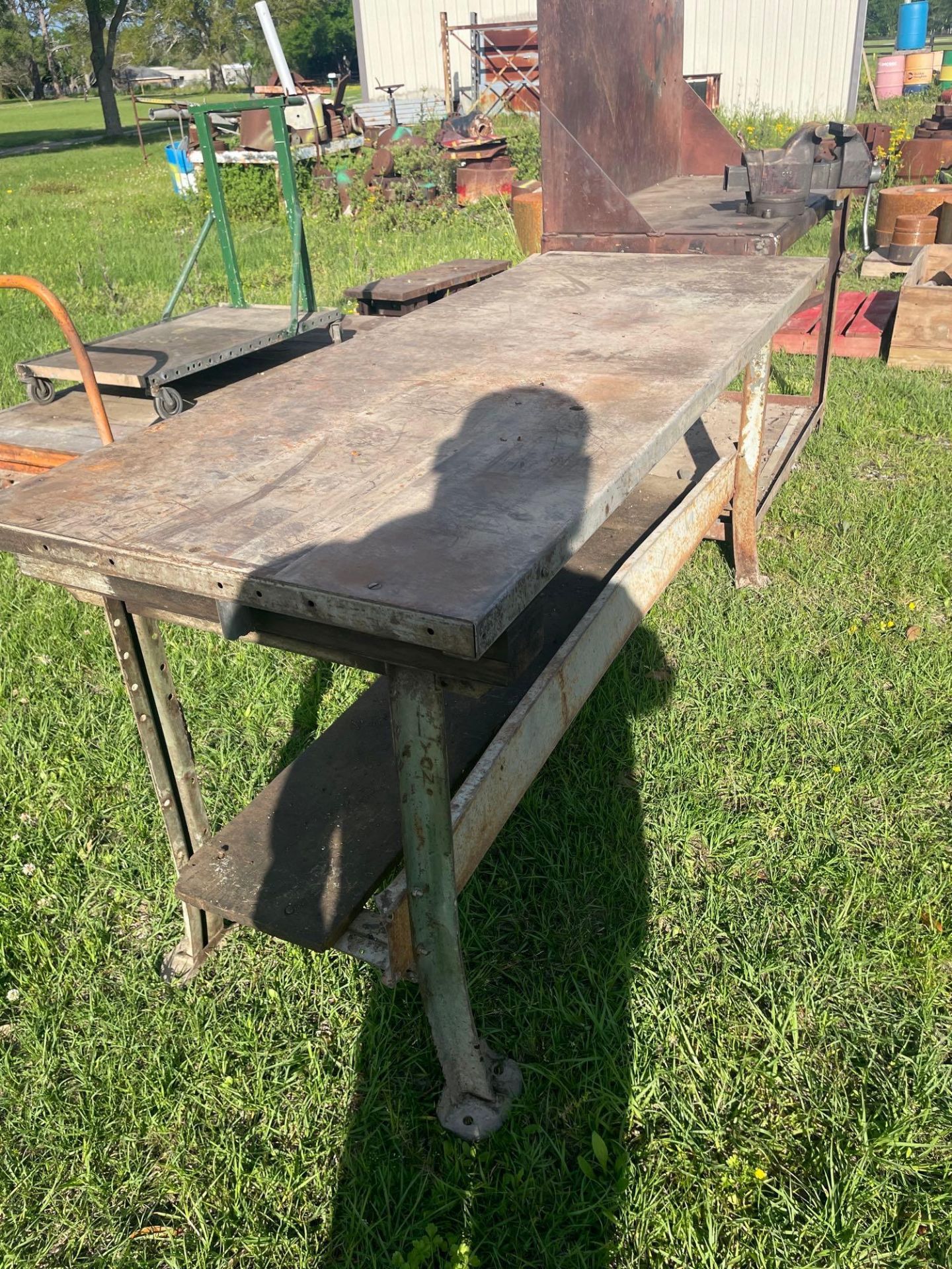 Lot of 2 Metal Tables: (1) 48” X 24” X 36” with 4 1/2” Vise, (1) 72” X 28” X 34” - Image 3 of 3