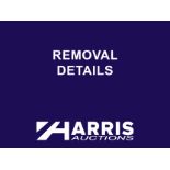 ALL ITEMS MUST BE REMOVED NO LATER THAN WEDNESDAY, MAY 09. REMOVALS BY APPOINTMENT ONLY.