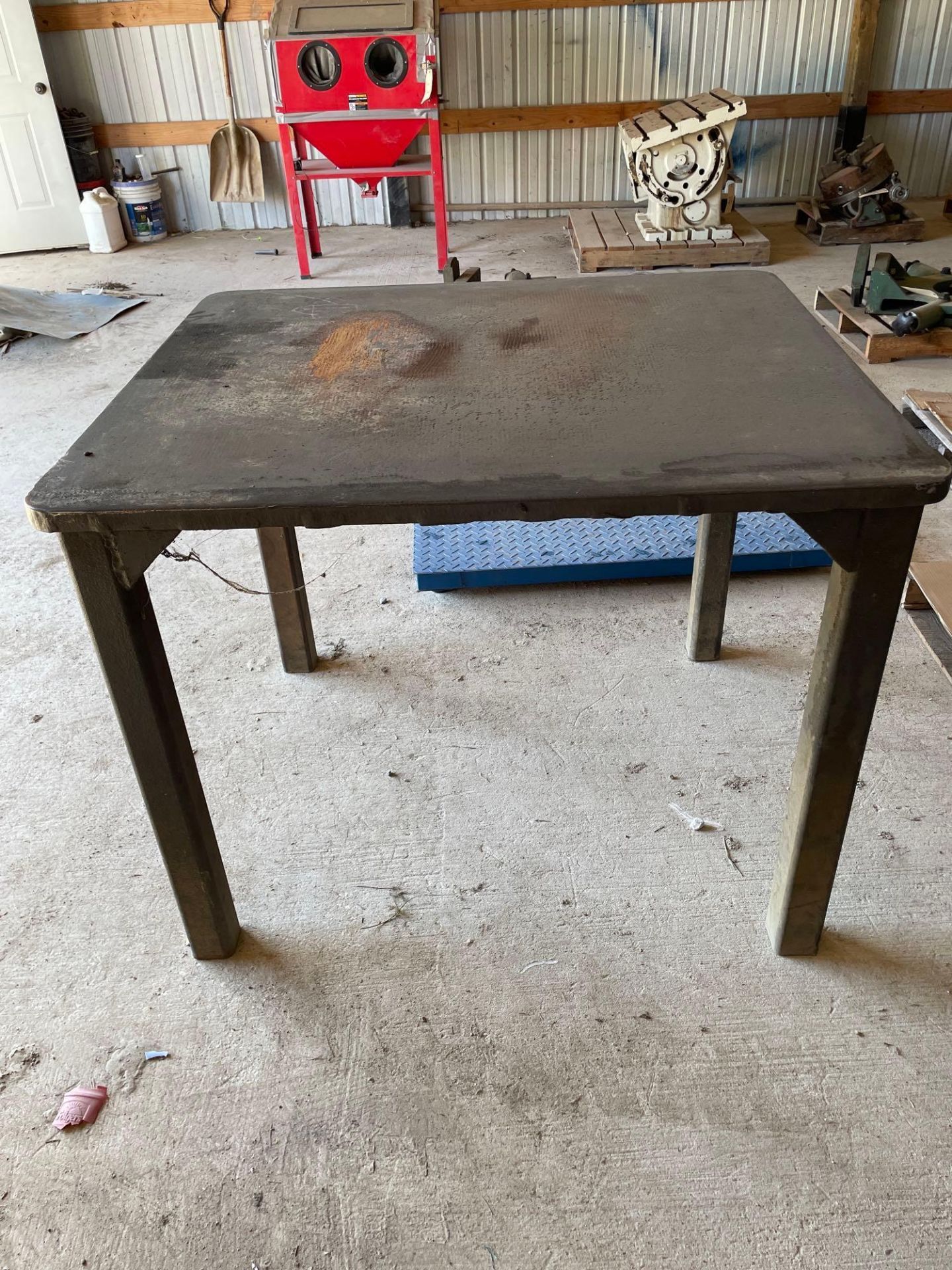 45” X 39” X 36” Heavy Duty Metal Table, 1 1/4” Solid Metal Top - Image 2 of 3