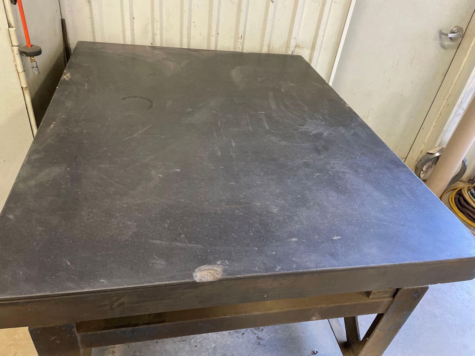 60” X 48” X 4” Granite Table on Heavy Duty Metal Base Overall Height 35” - Image 4 of 6