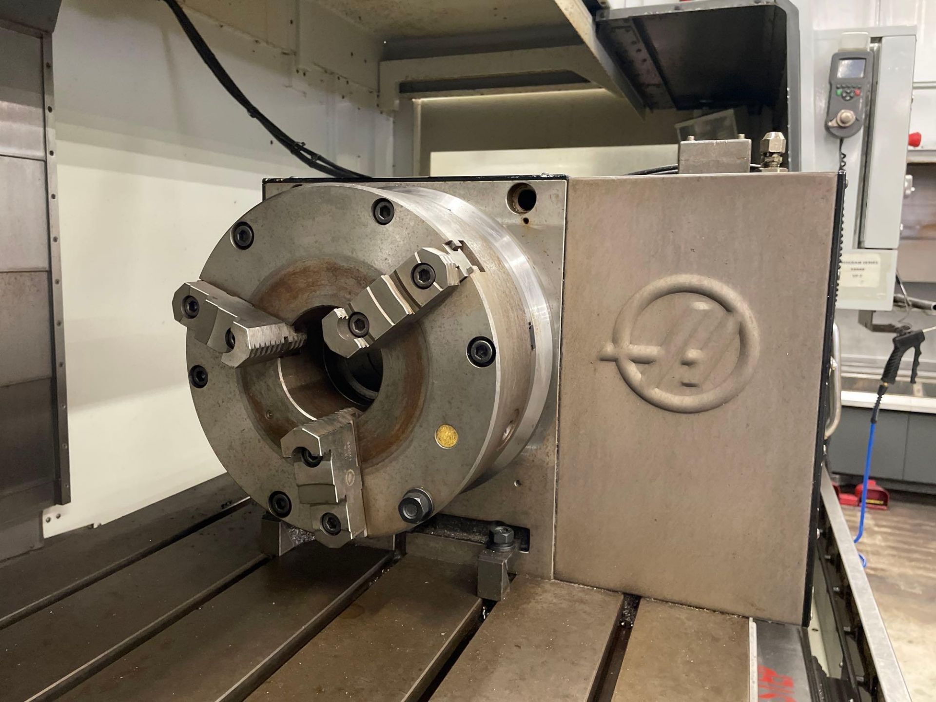 Haas 4th axis model HRT310 with 12” 3 Jaw Bison Chuck 4” Thru Hole - Image 2 of 5