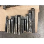 Lot of 10 Assorted Indexable Boring Bars Ranging From: 7/8” X 10 1/4” to 2” X 15 3/4”