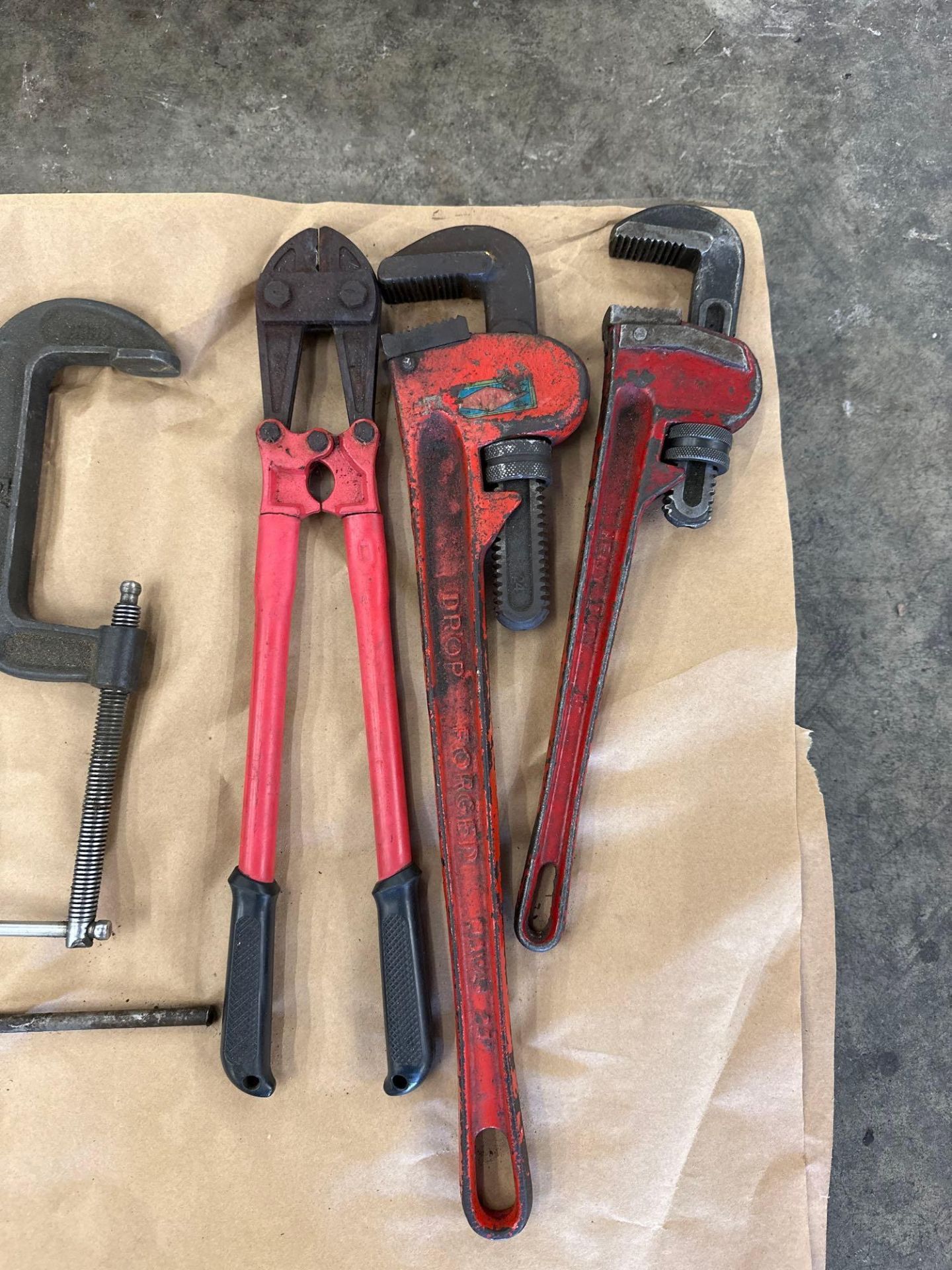 Lot of C - Clamps and Wrenches