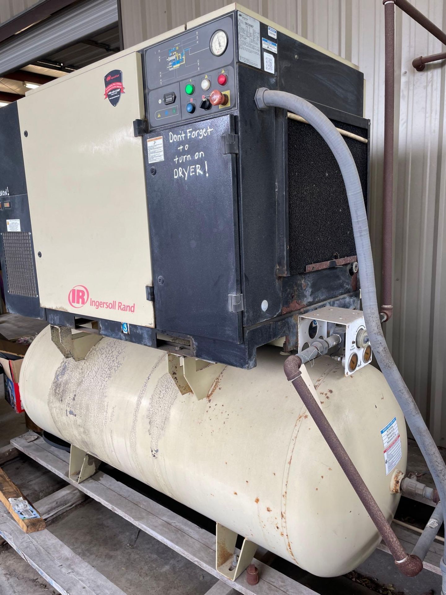 20 HP, Ingersoll Rand Air Compressor with dryer - Image 2 of 5