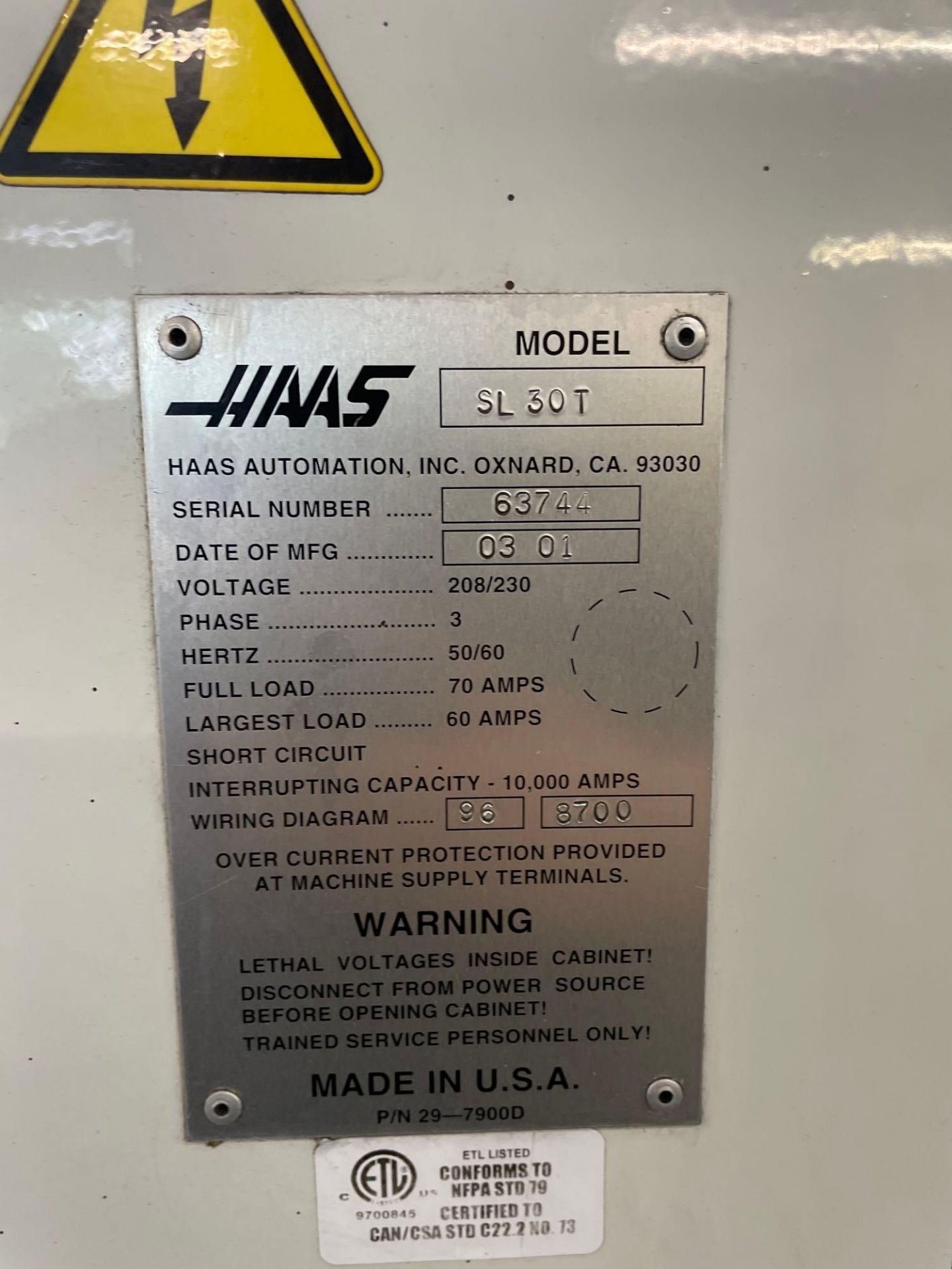Haas SL30T CNC Lathe - Image 12 of 12