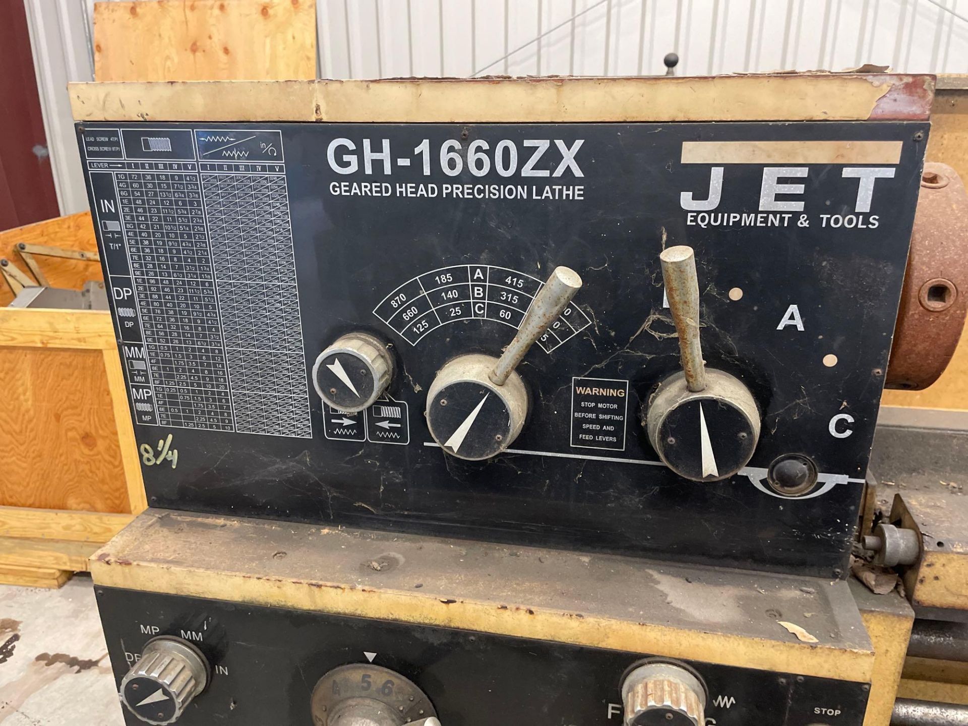 Jet GH-1660ZX Geared Head Precision Lathe S/N 05457 - Image 4 of 6