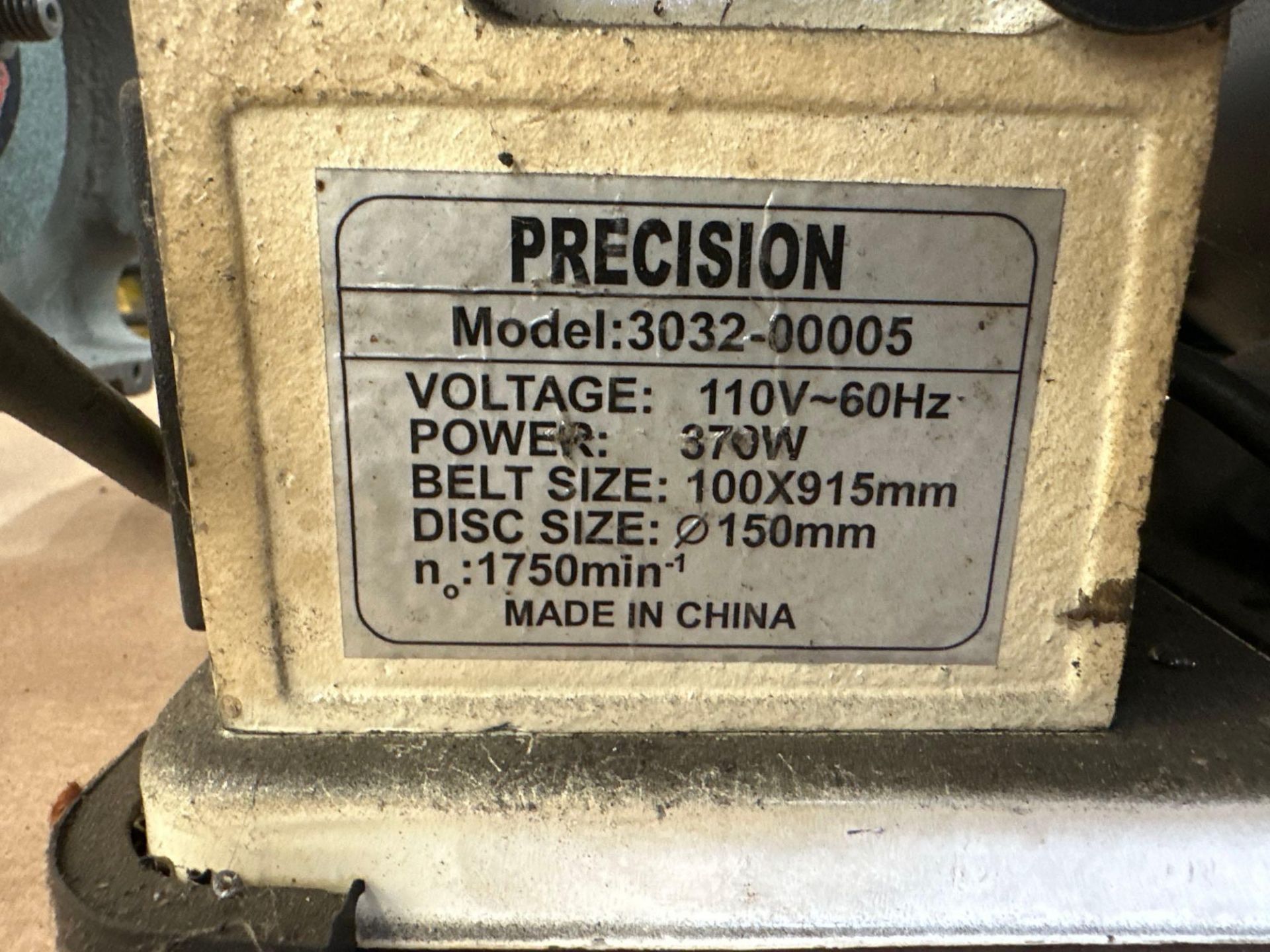 Precision Bench Table Belt/ Disc Sander Model 3032-00005 - Image 4 of 5
