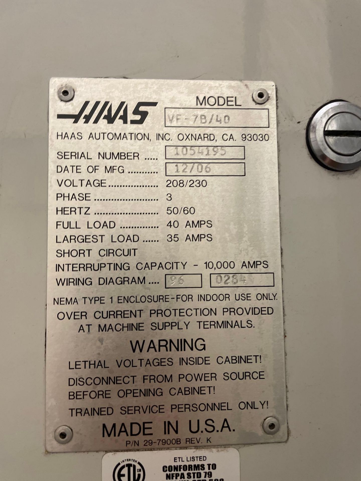 2006, Haas VF-7B/ 40 CNC Vertical Machining Center - Image 12 of 12