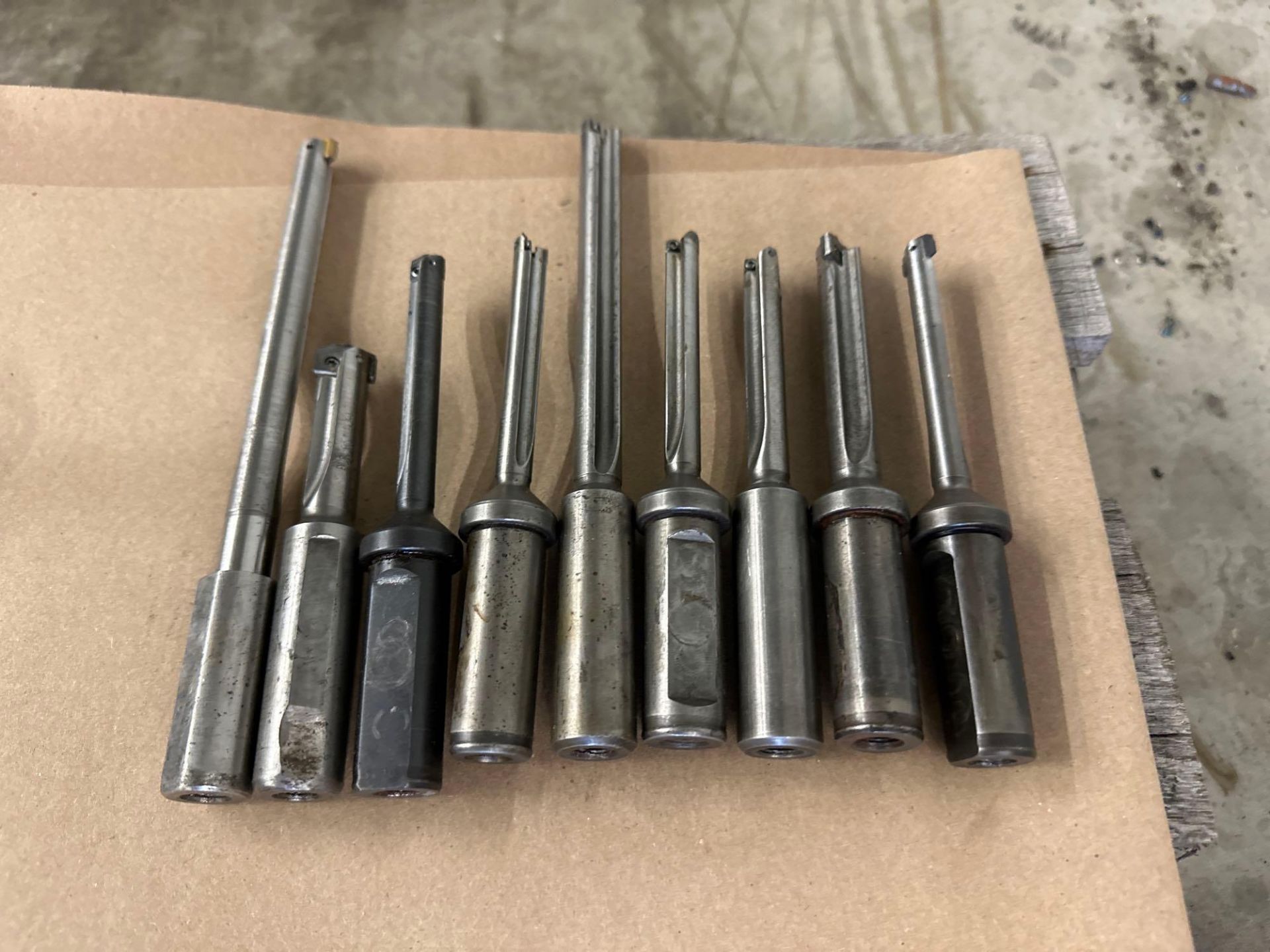 Lot of 9 Assorted Spade Insert Boring Bars Size Ranging From: 3/4” X 4 5/8” to 3/4” X 7 3/4”