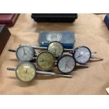 Lot of 7 Dial Indicator Assorted brands. See photo.