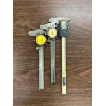 Lot of 3: (1) NSK Dial Caliper Range 0-6” .001” grad, (1) Starrett Dial Caliper Range 0-6” .001” Gra