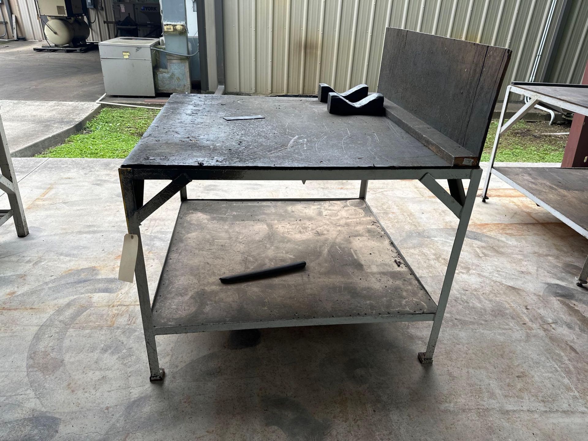 Metal Table with Wooden Top 48” X 48” X 39” - Image 4 of 4