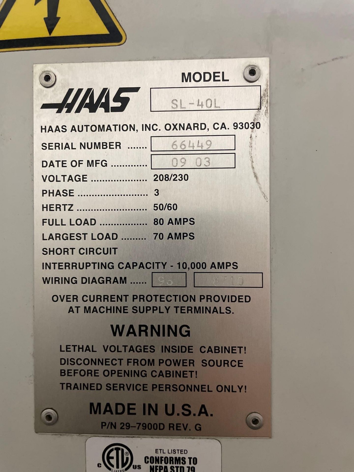 Haas SL-40L CNC Lathe - Image 12 of 12