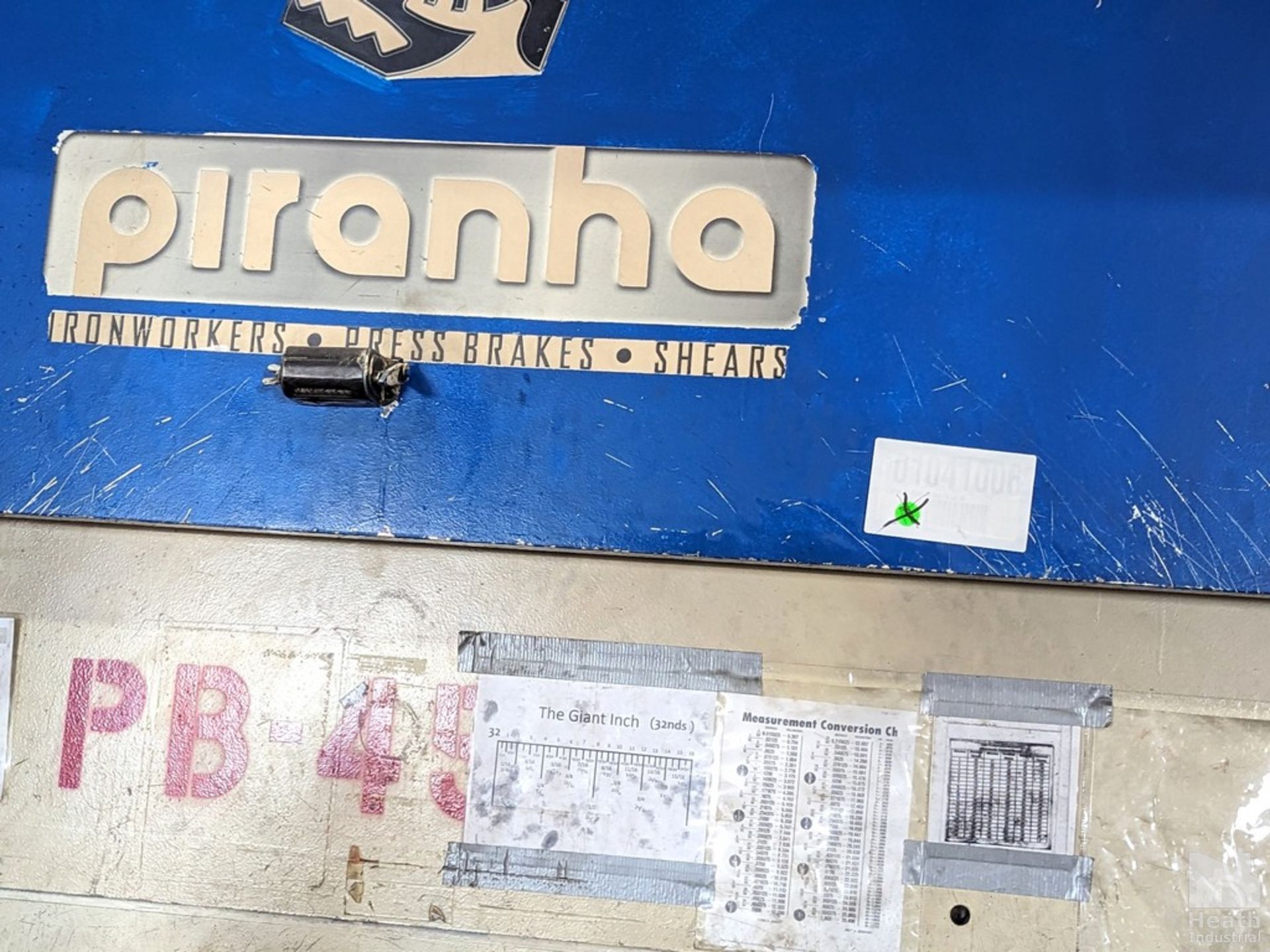Piranha 175 Ton Model 17512 Hydraulic Press Brake, s/n 17512-1042, 144” Overall Length of Bed & Ram, - Image 2 of 7