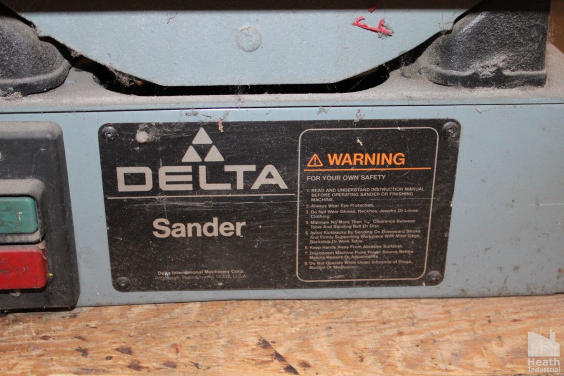 DELTA 12" DISC SANDER MODEL 31-125 S/N 91H47526 - Image 3 of 3