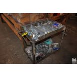 STEEL SHOP CART WITH LARGE QTY OF HARDWARE
