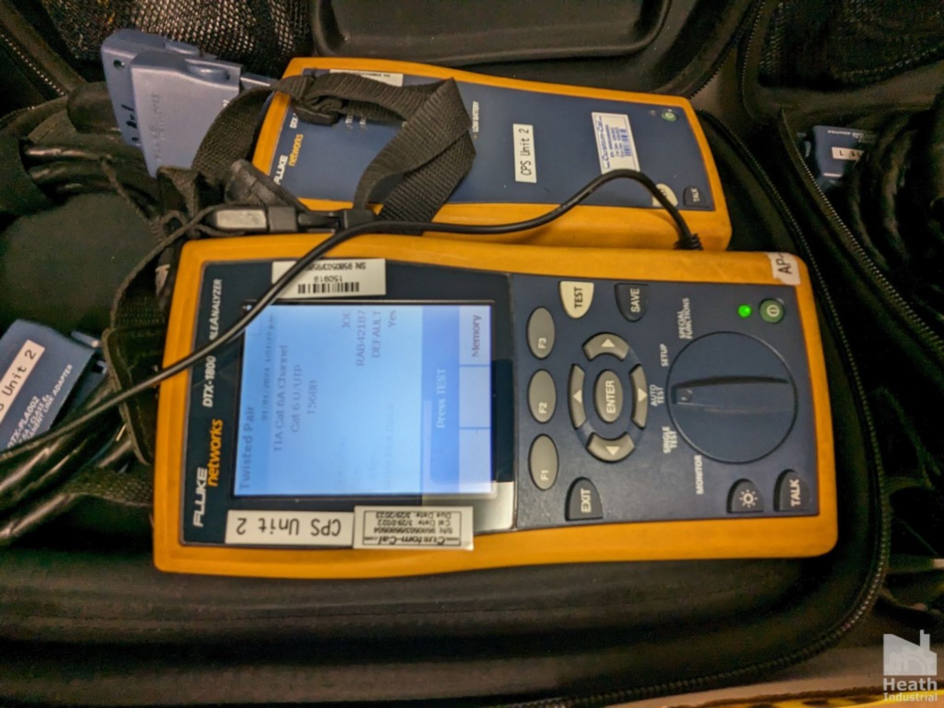 FLUKE MODEL DTX-1800 CABLE ANALYZER WITH DTX-CHA001A CAT 6 CHANNEL ADAPTERS, DTX-PLA002 PERMANENT - Image 3 of 3