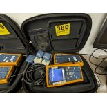 FLUKE MODEL DTX-1800 CABLE ANALYZER WITH DTX-CHA001 CAT 6 CHANNEL ADAPTERS, DTX-PLA002 PERMANENT