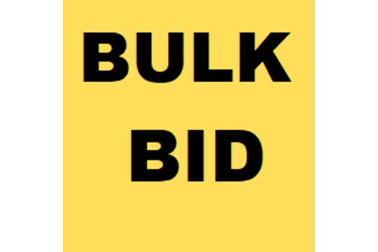 BULK BID ON ALL INVENTORY LOTS 193-274 AND LOTS 286-377.