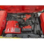 MILWAUKEE 18 VOLT HAMMER DRILL, BATTERY, CHARGER AND CASE