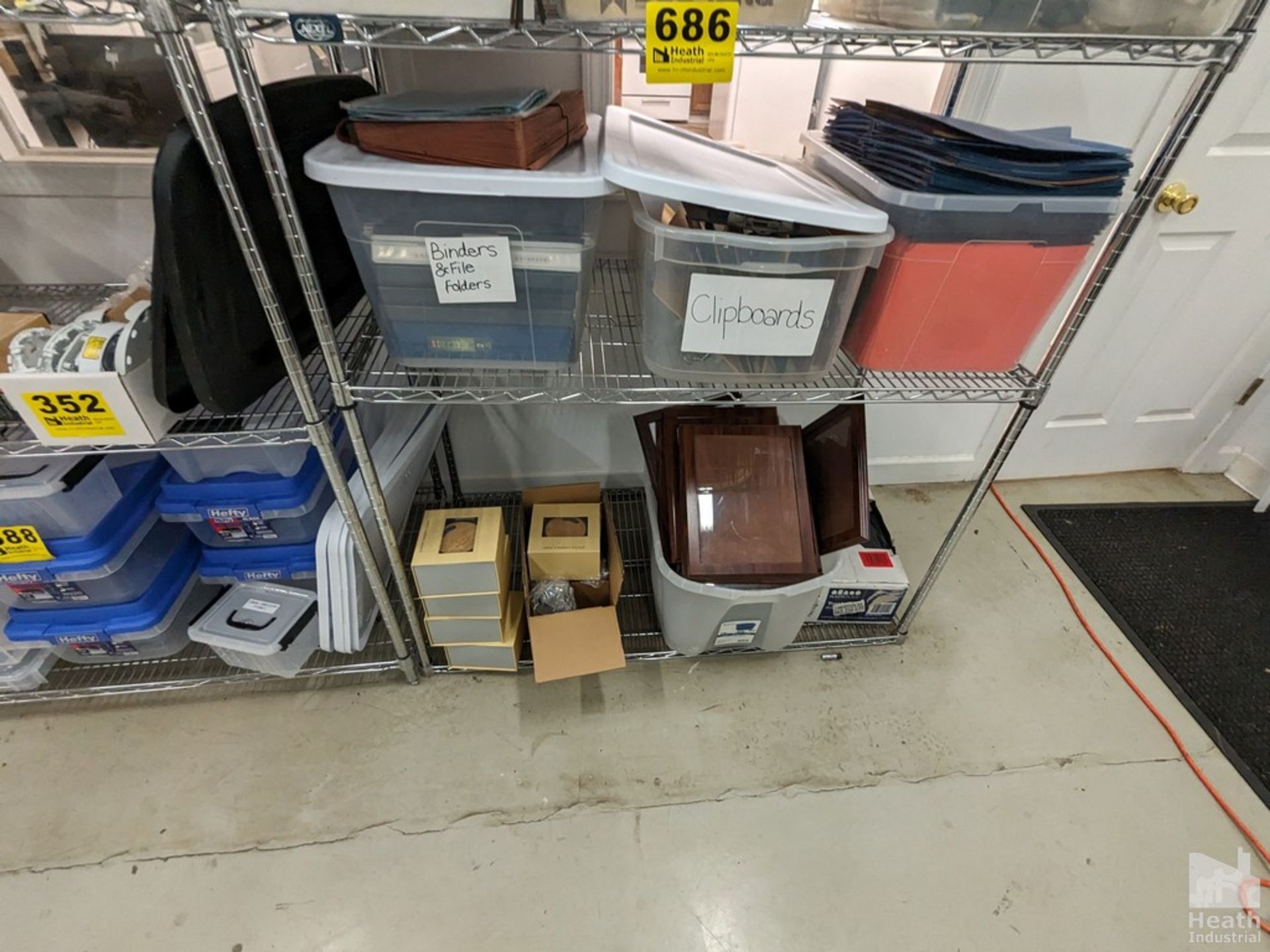 ASSORTED BINS & CONTENTS ON RACK (NO RACK) - Image 2 of 2