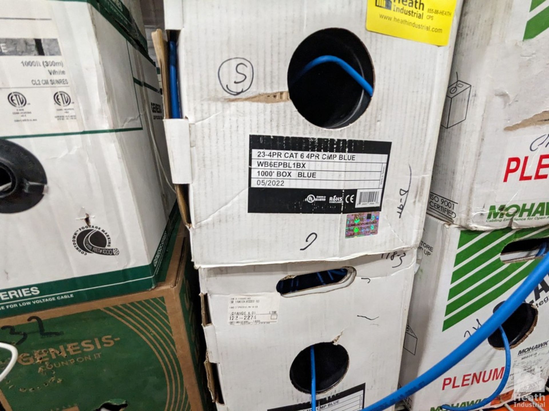 (5) BOXES CAT6 4PR CMP BLUE WIRE - Image 2 of 2