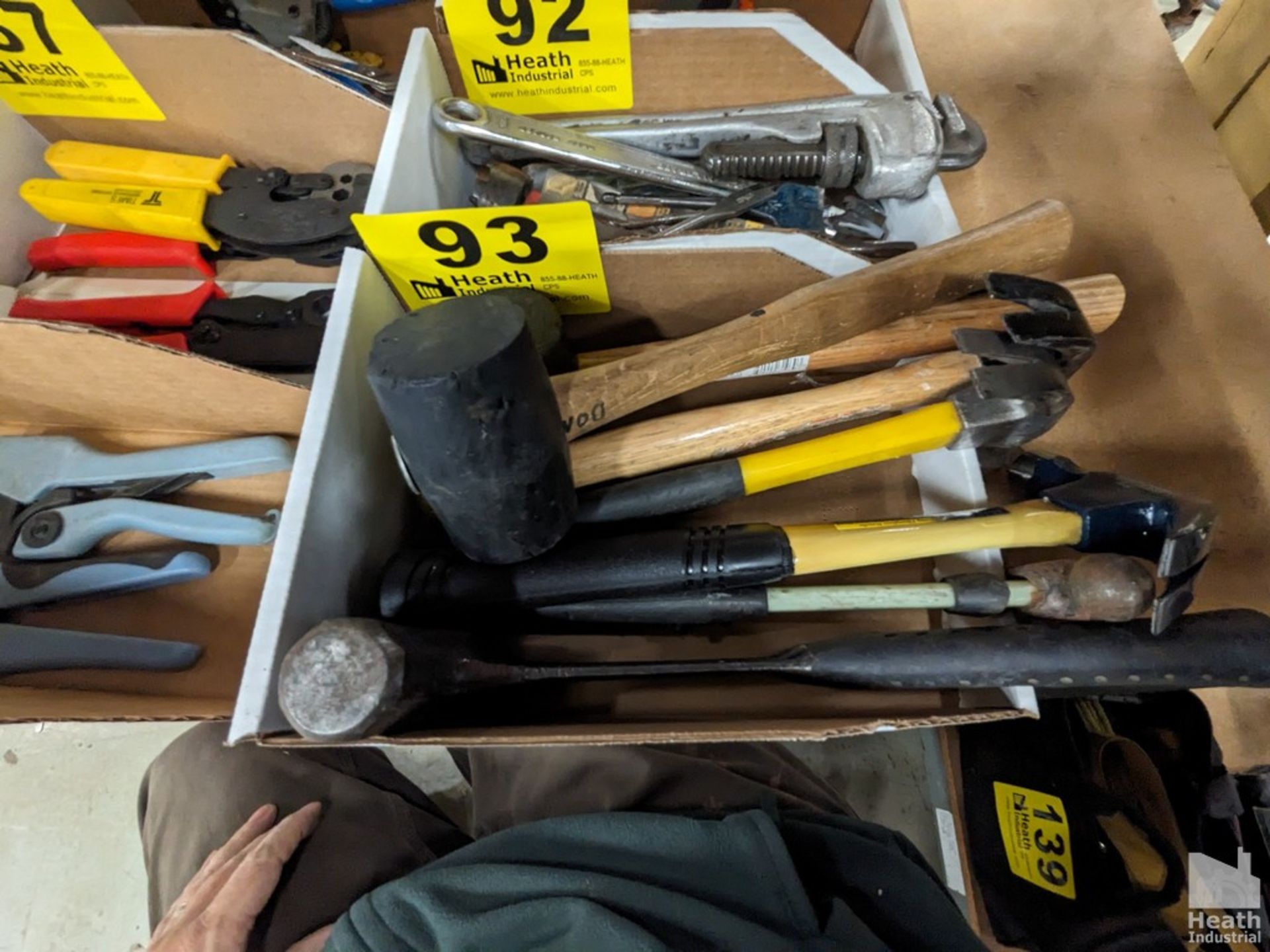 (7) ASSORTED HAMMERS IN BOX