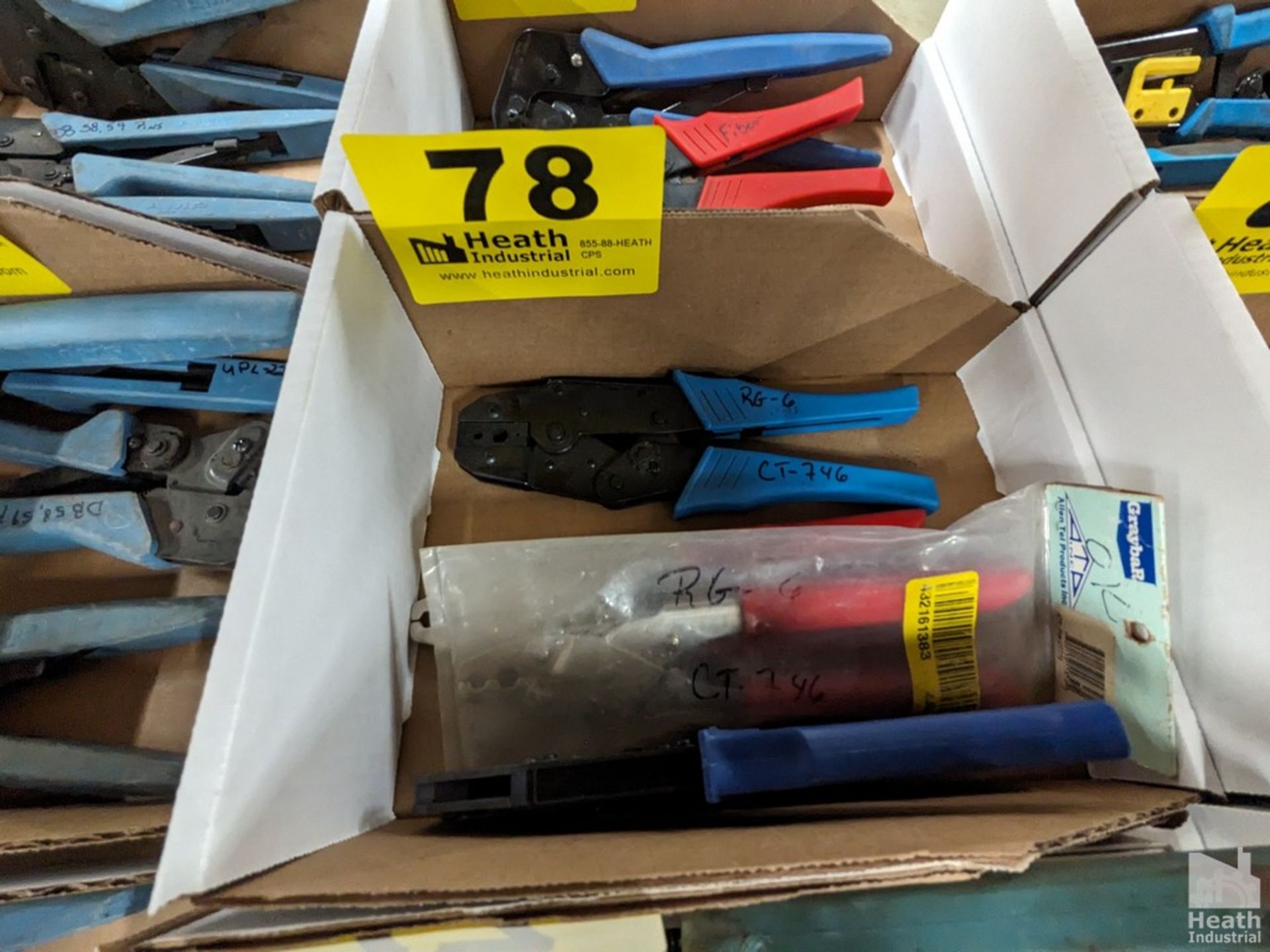 (4) RG-6 CRIMPING TOOLS IN BOX