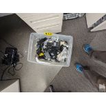 LARGE QTY OF ASSORTED POWER SUPPLIES IN BIN