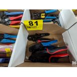 (3) ASSORTED CRIMPING TOOLS IN BOX