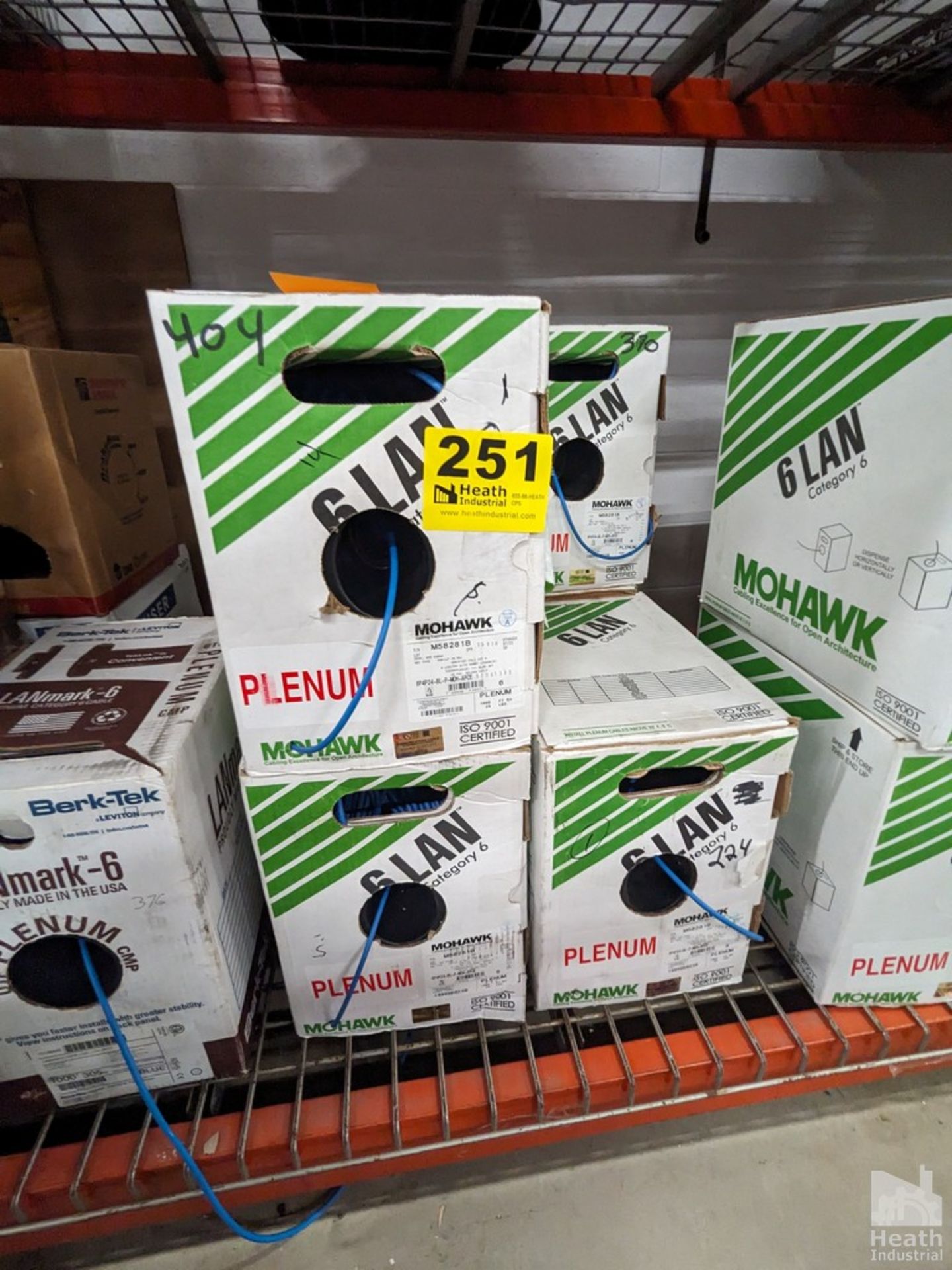 (7) BOXES MOHAWK CAT 6 PLENUM WIRE