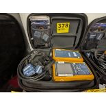 FLUKE MODEL DTX-1800 CABLE ANALYZER WITH DTX-CHA001A CAT 6 CHANNEL ADAPTERS, DTX-PLA002 PERMANENT