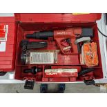 HILTI DX-A41 RAM POWDER ACTUATED NAIL STUD GUN WITH ACCESSORIES, CASE