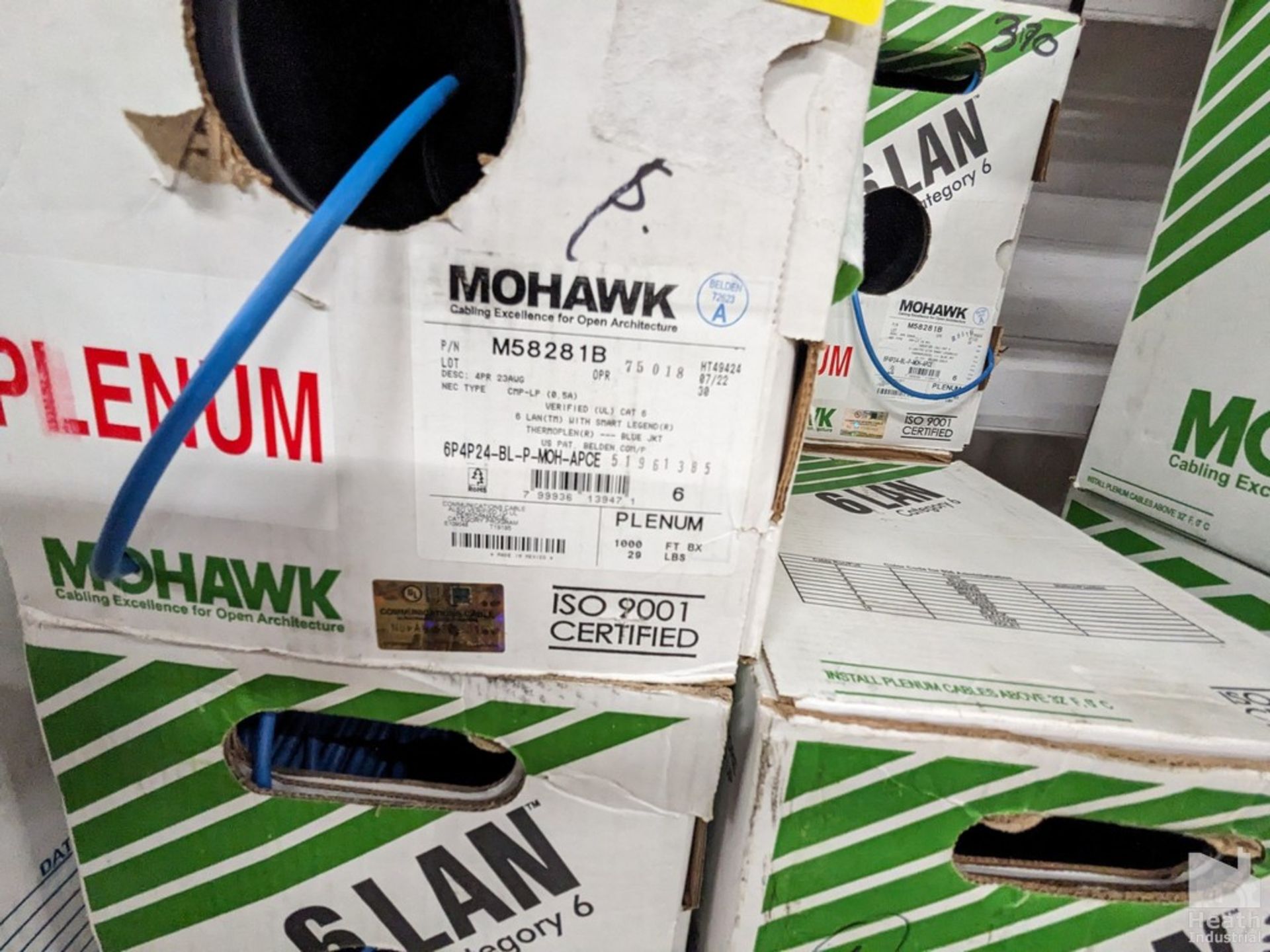 (7) BOXES MOHAWK CAT 6 PLENUM WIRE - Image 2 of 2