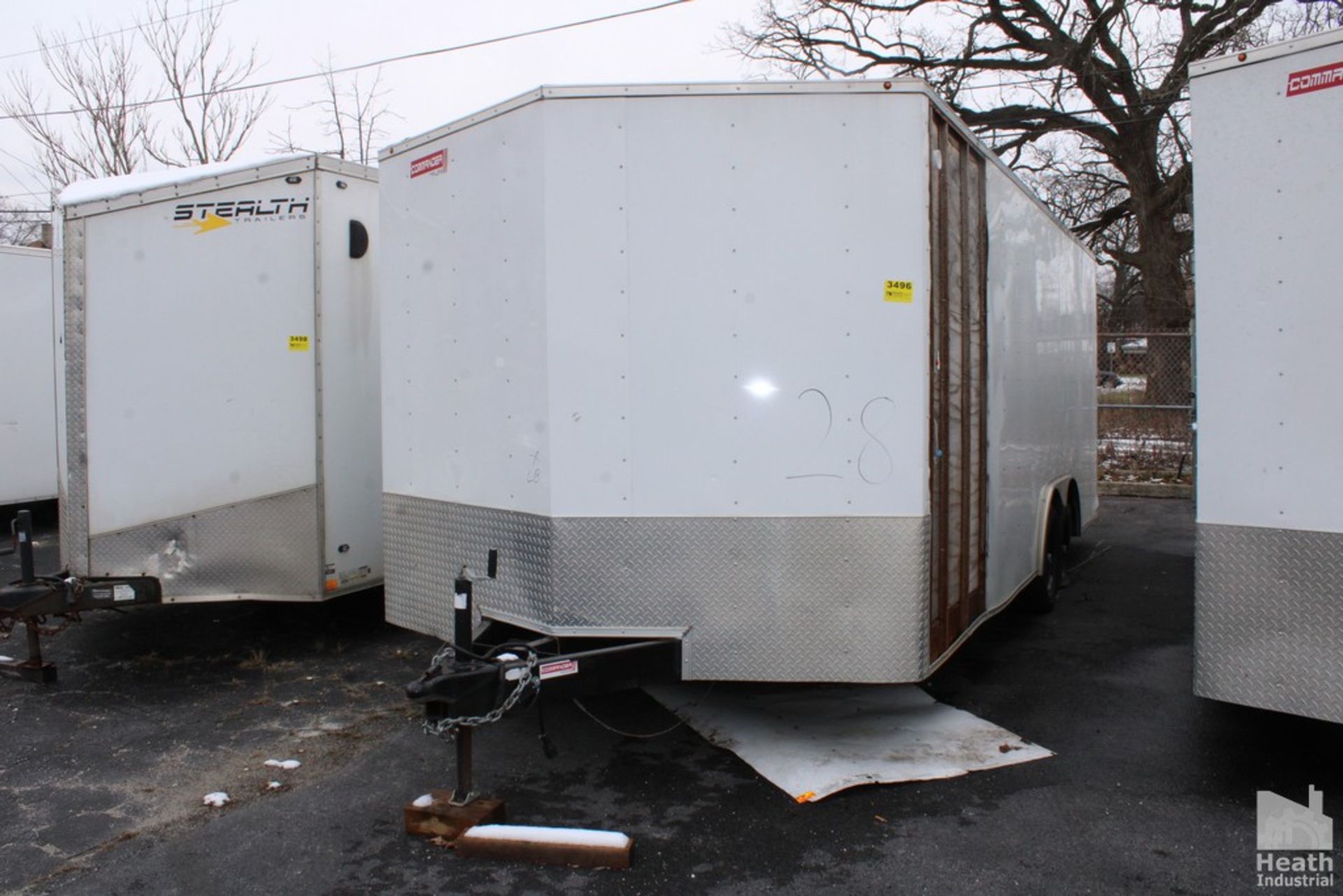 COMMANDER 20’ ENCLOSED TRAILER, VIN: 4YMBC2027MT051414 (NEW 2021), WITH SIDE DOOR, DROP DOWN BACK