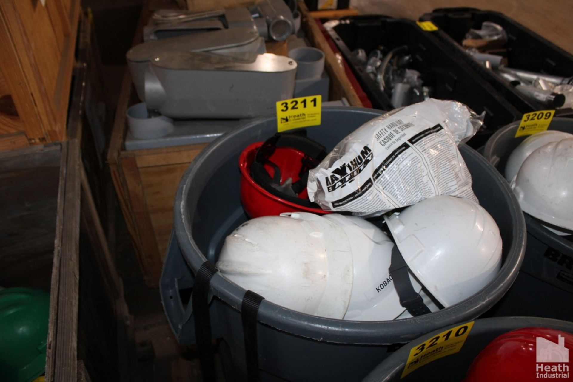 ASSORTED HARD HATS IN CAN