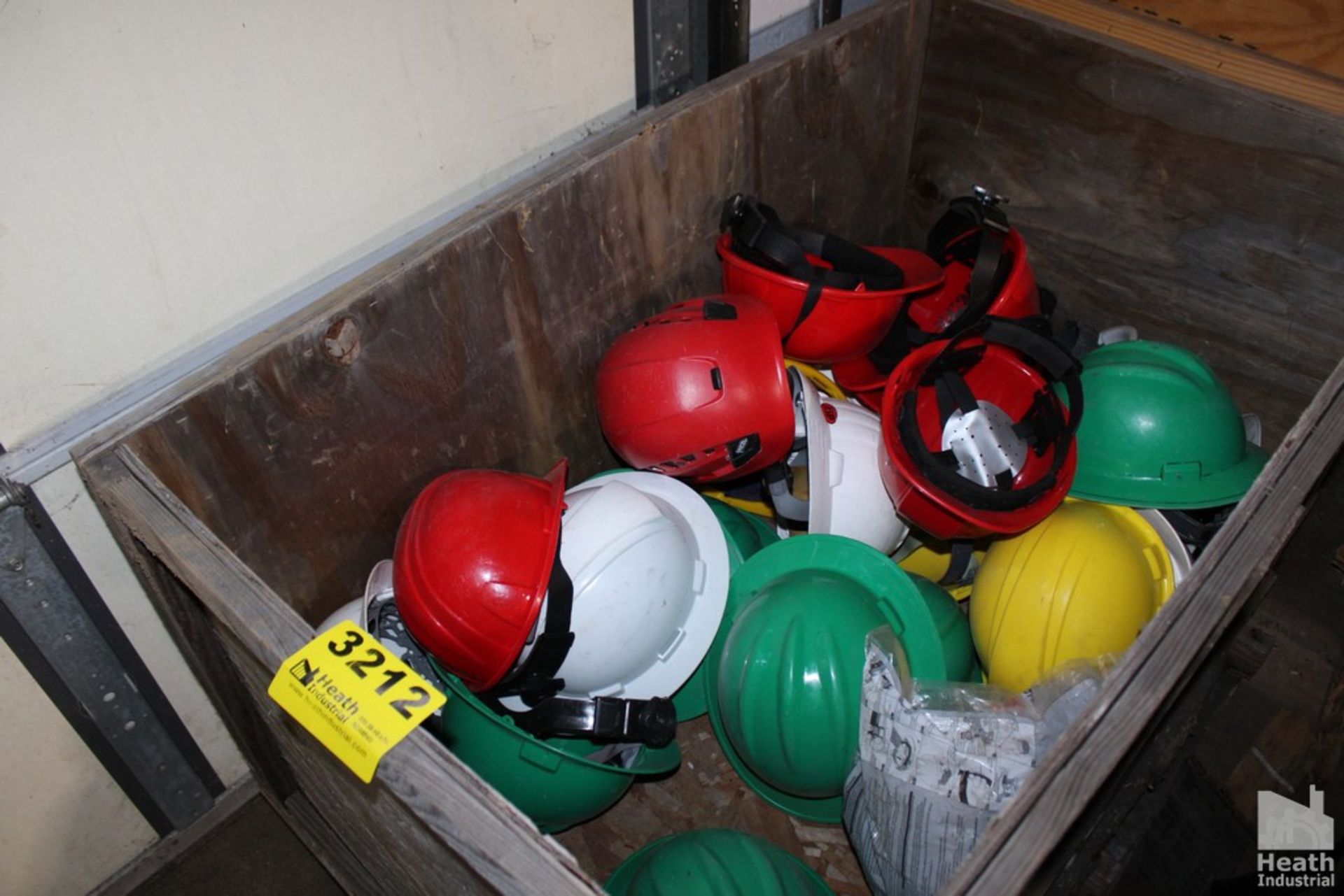 ASSORTED HARD HATS IN CRATE