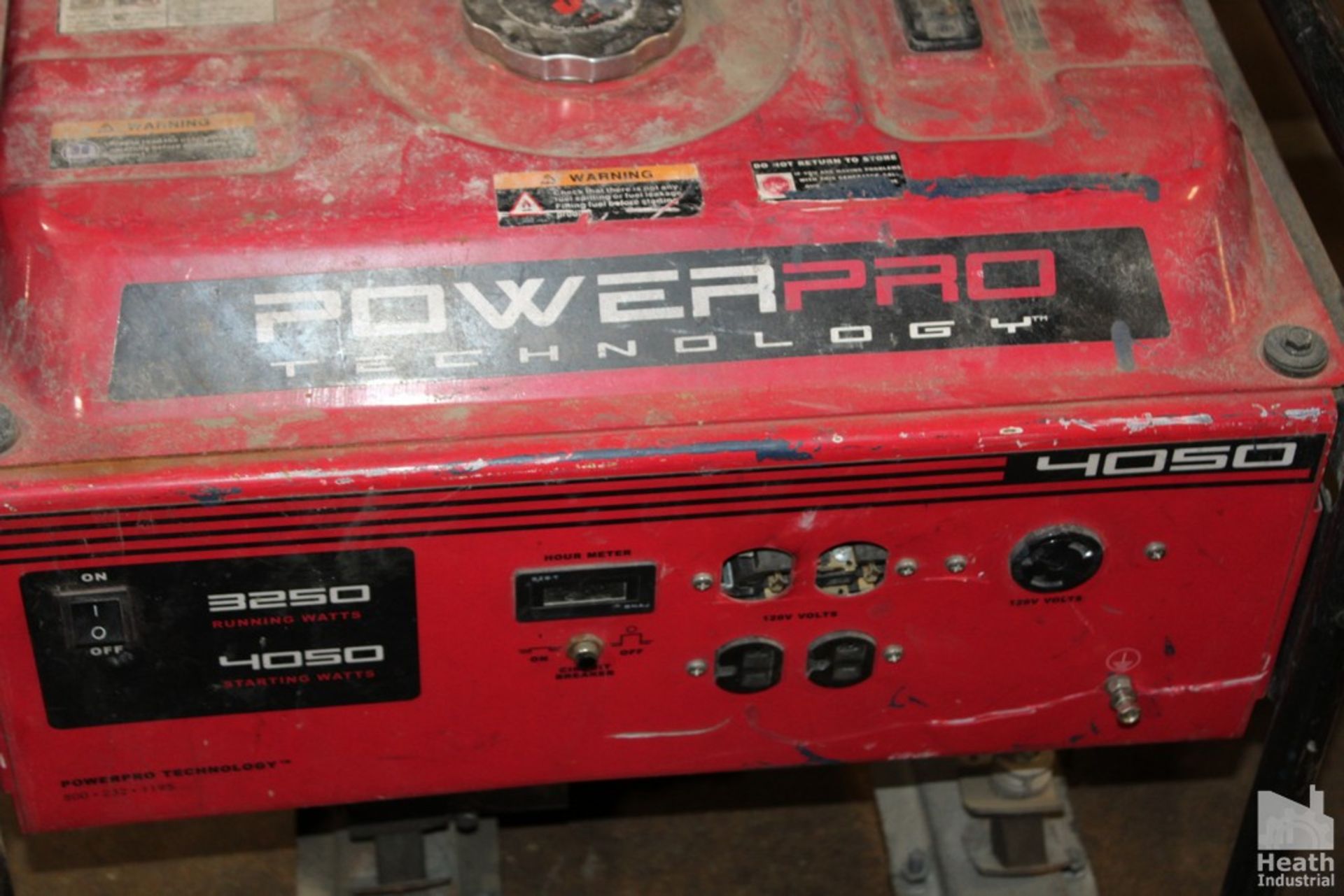 POWER PRO 4050 WATT GAS POWERED GENERATOR (MISSING WHEEL) - Image 2 of 2