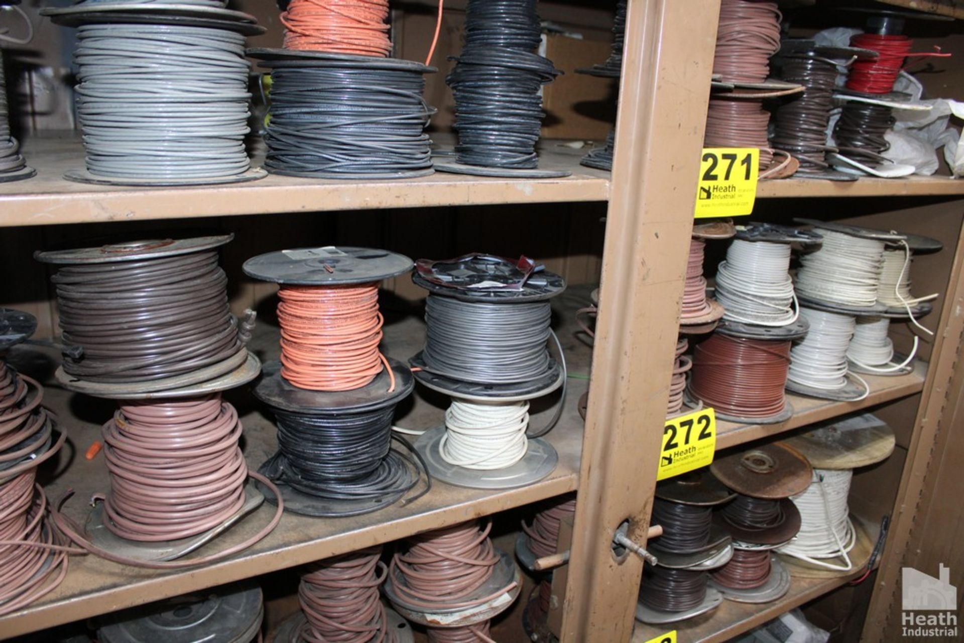 (16) SPOOLS ELECTRICAL WIRE ON SHELF