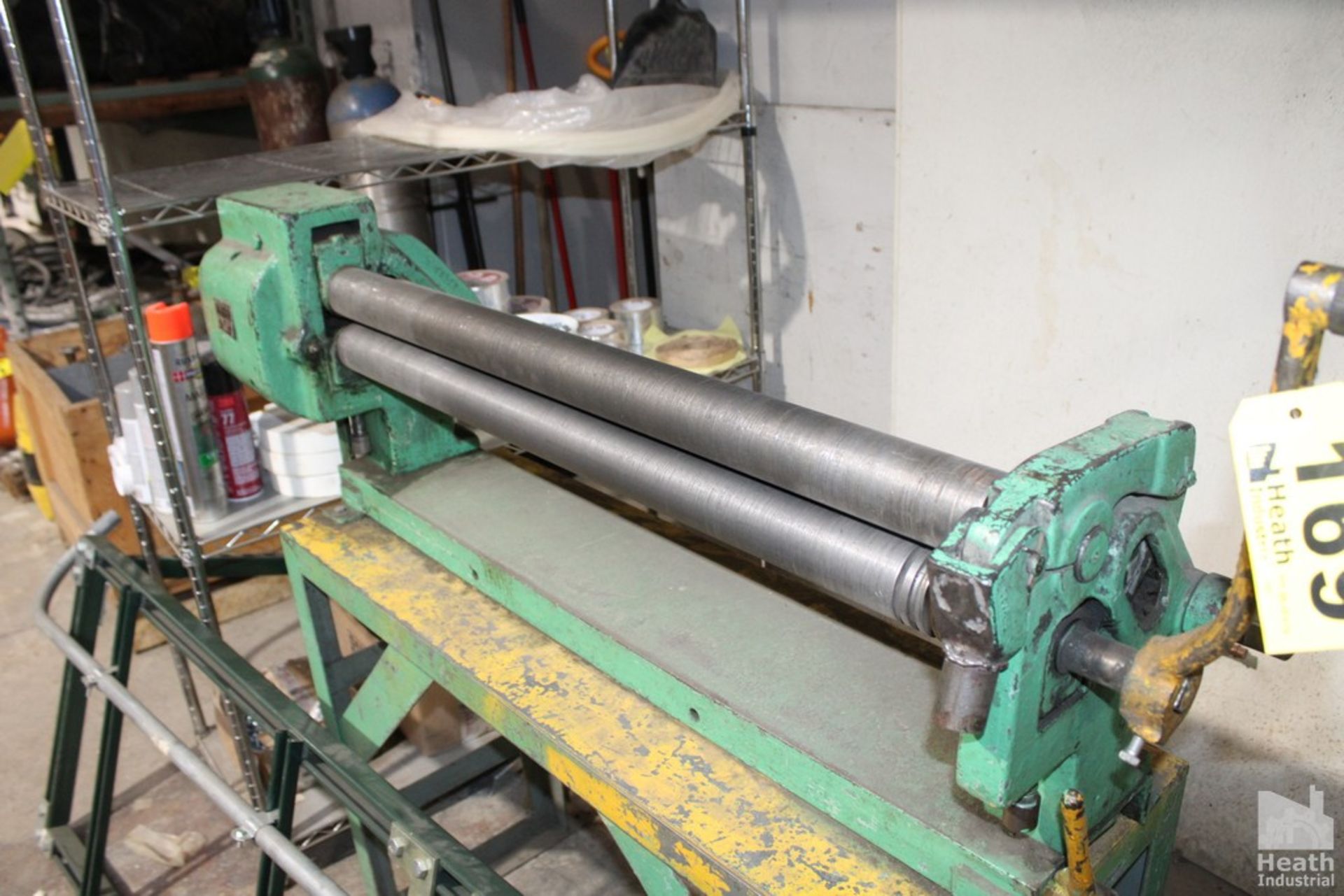 PEXTO 16 GAUGE X 36” MODEL 390-1 BENDING ROLL, S/N 5/57 WITH STAND - Image 4 of 4