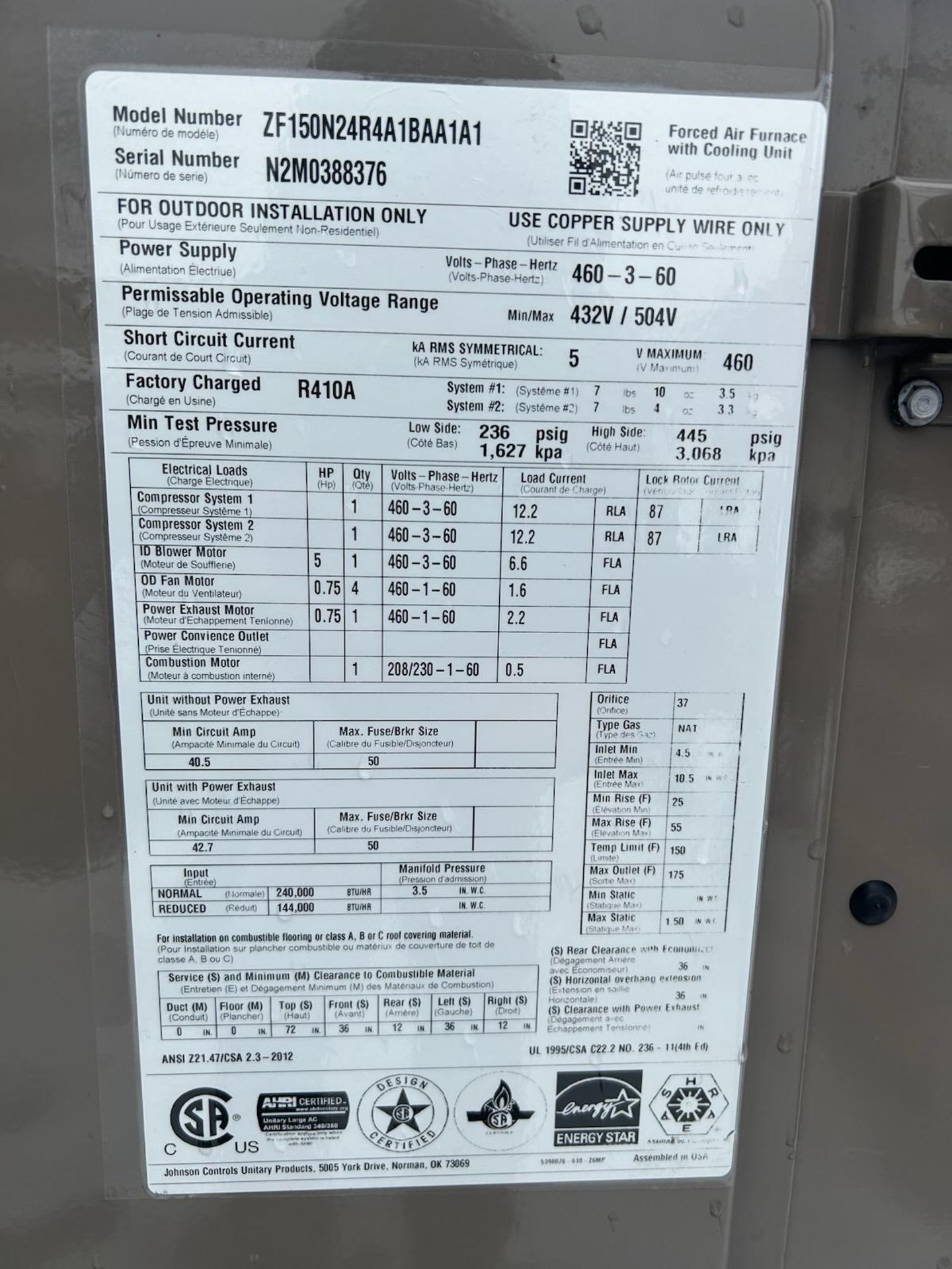 USED HVAC COMPONENTS ON SKID - Image 2 of 2