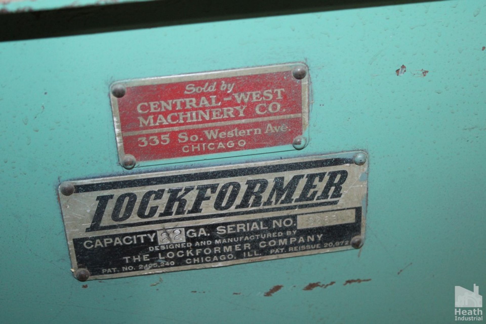 LOCKFORMER 22 GAUGE LOCKFORMER, S/N 8568 - Image 3 of 3