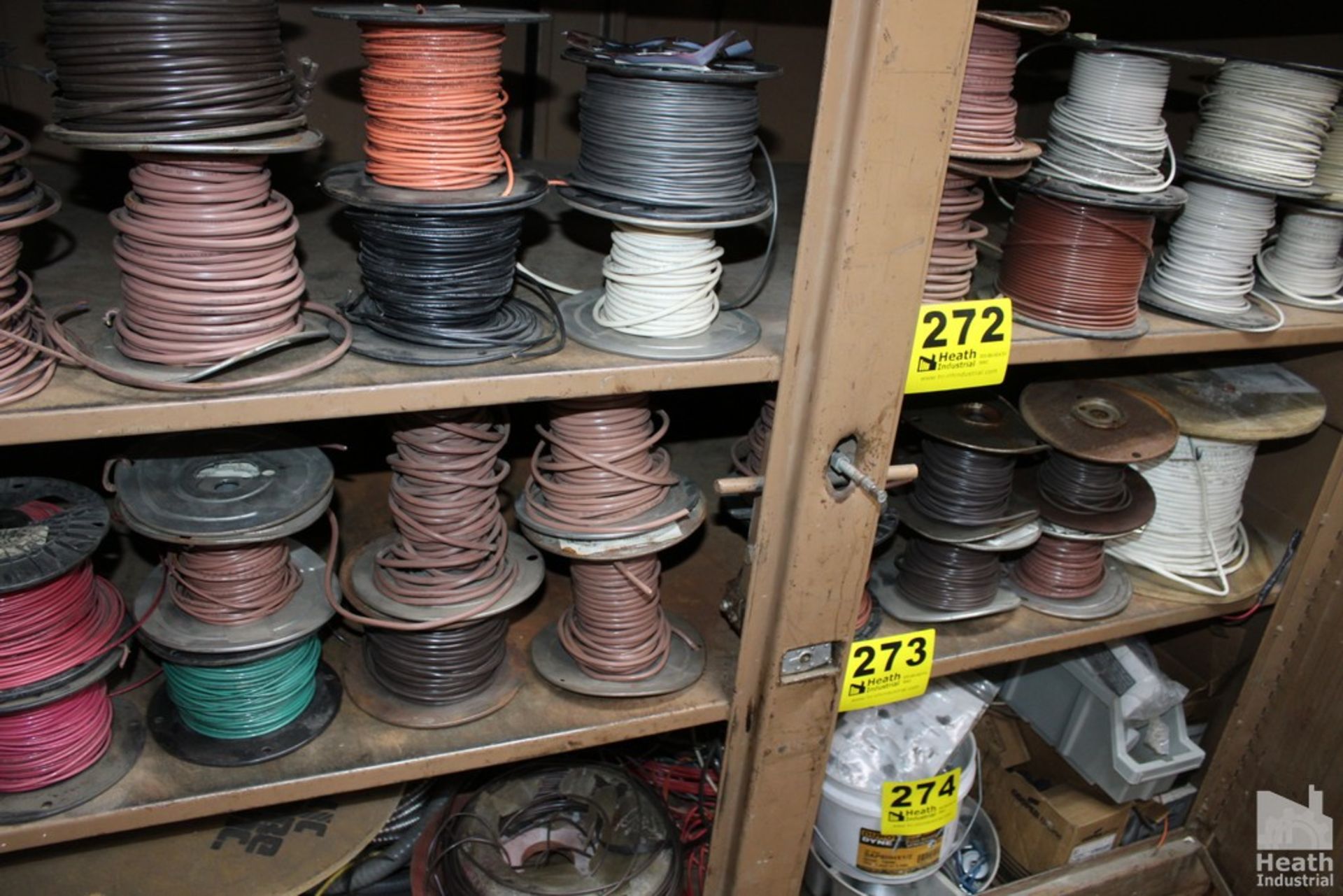 (15) SPOOLS ELECTRICAL WIRE ON SHELF