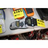 (2) ASSORTED DYMO LABEL MAKERS