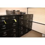 (4) FOUR DRAWER STEEL FILE CABINETS (HON)