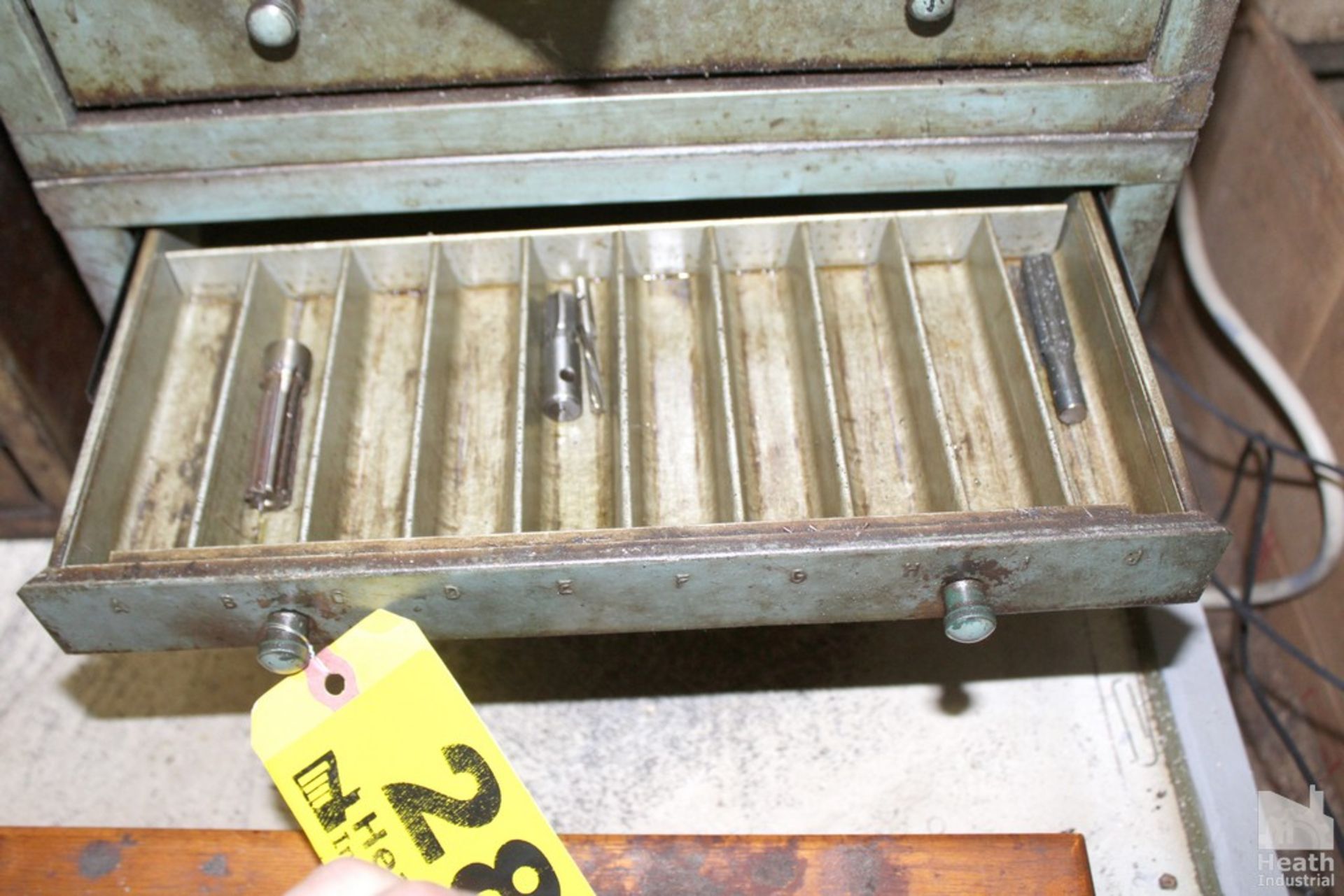 HOUT LETTER DRILL CABINET 15" X 7-1/2" X 7-1/2" WITH CONTENTS - Image 2 of 3