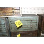 HOUT FIVE DRAWER NUMBER DRILL CABINET 15" X 7-1/2" X 7-1/2 WITH CONTENTS