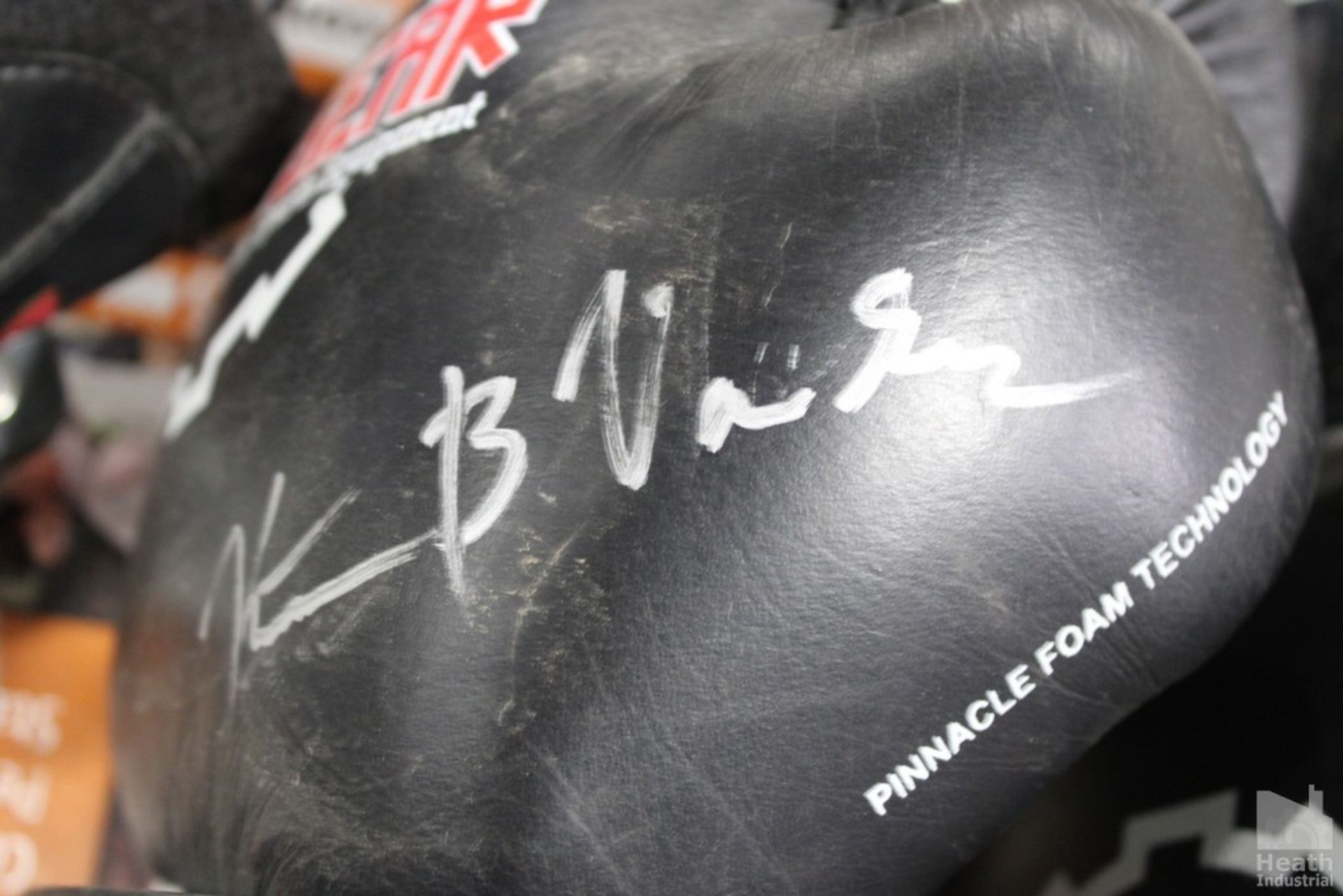 IRON GEAR BOXING GLOVES, APPEAR TO HAVE AN AUTOGRAPH ON THEM - Image 2 of 3